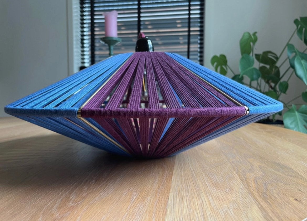 Bonbon hanglamp van katoendraad, Ophalen of Verzenden, Zo goed als nieuw