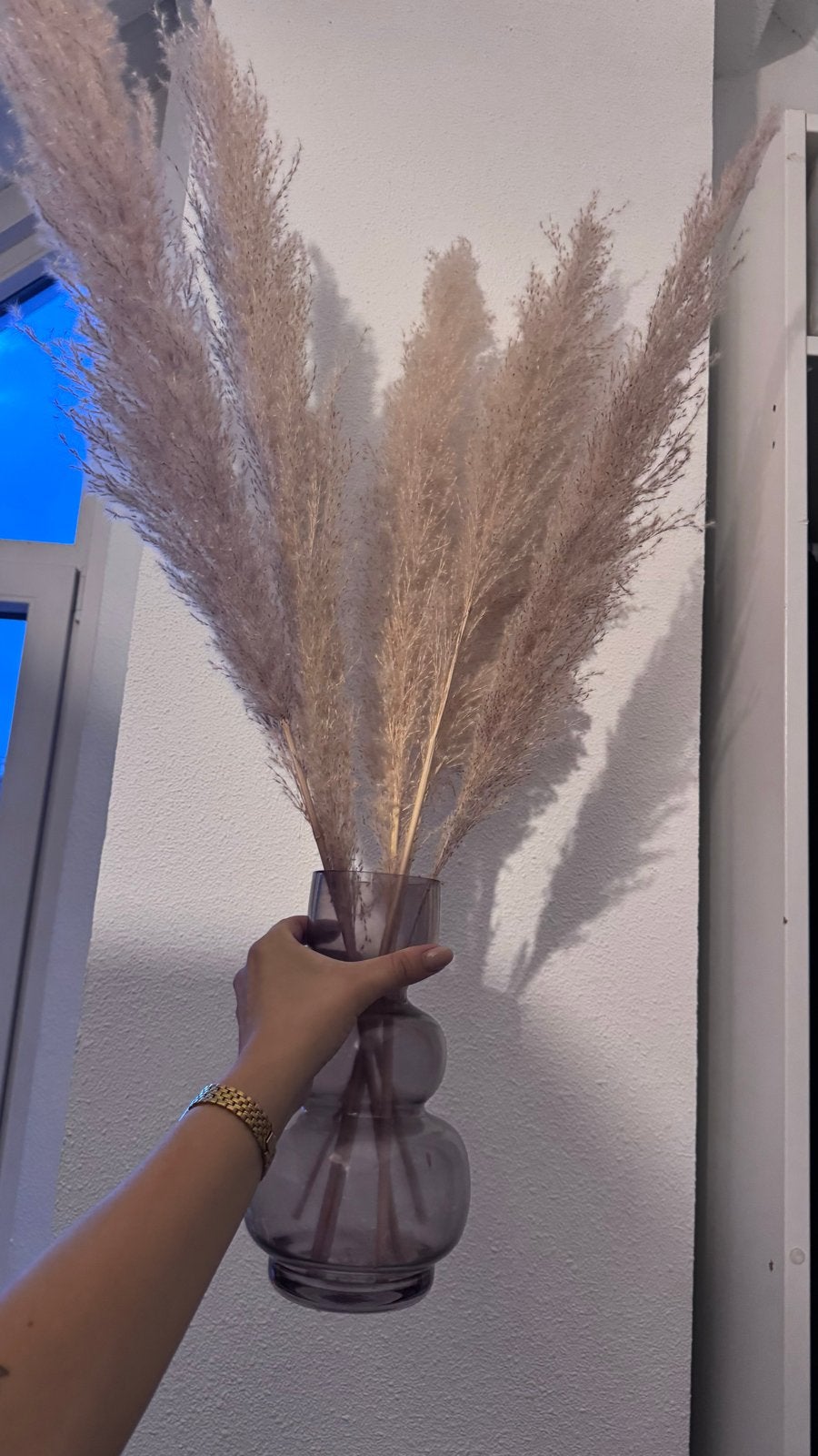 Gratis vaas met inhoud - even schoonmaken, Ophalen, Gebruikt, Paars, Inclusief decoratie