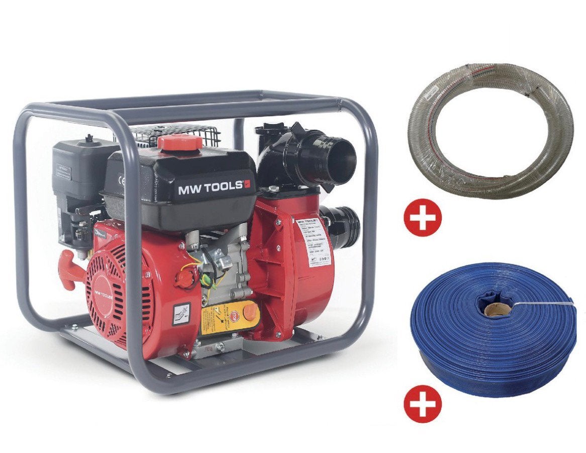 Set waterpomp 3" + slangen 48.000 L/u MW Tools, Ophalen, Nieuw