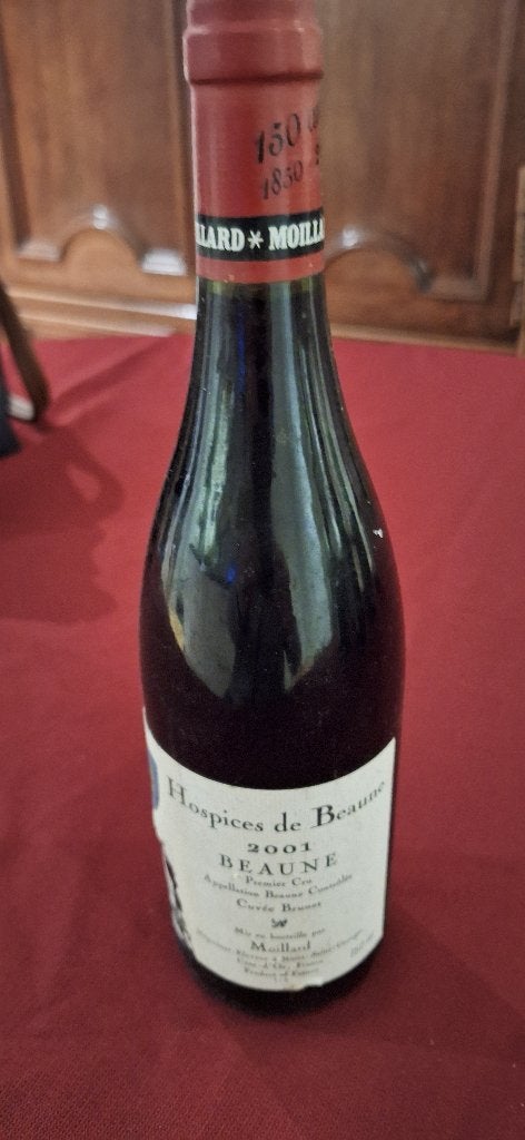 Hospice de Beaune, 2001, Premier Cru, 1 fles, Frankrijk, Ophalen of Verzenden, Zo goed als nieuw, Rode wijn