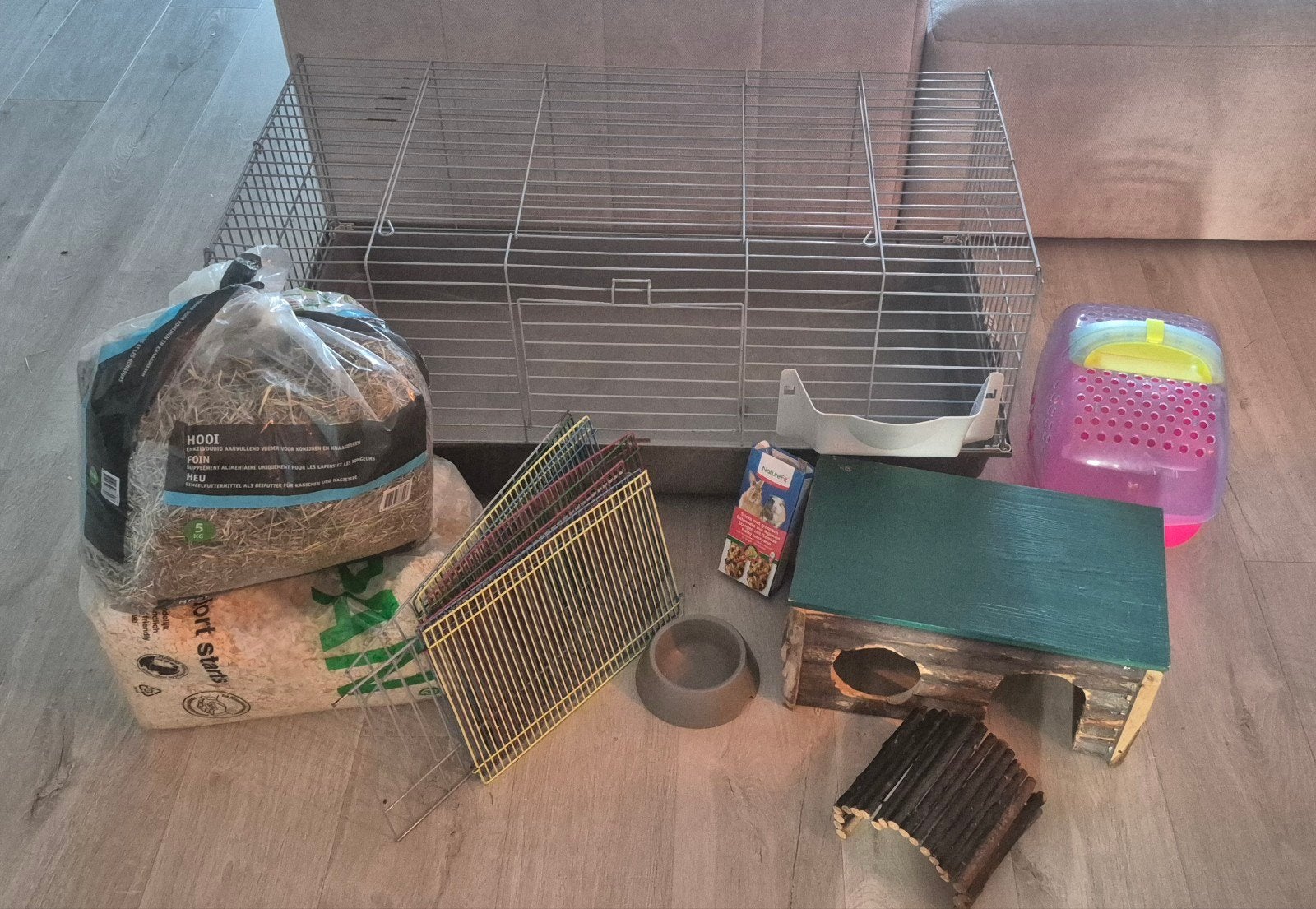 Cavia/konijnenhok met veel extra's, Gebruikt, Hok, 75 tot 110 cm, Cavia