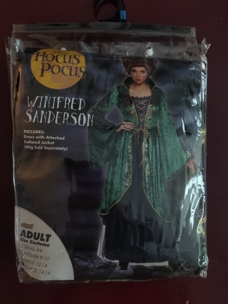 Halloween Kostuum - Disney - Hocus Pocus - Jurk - Winifred, Disney, Verzenden, Maat 46/48 (XL) of groter, Zo goed als nieuw