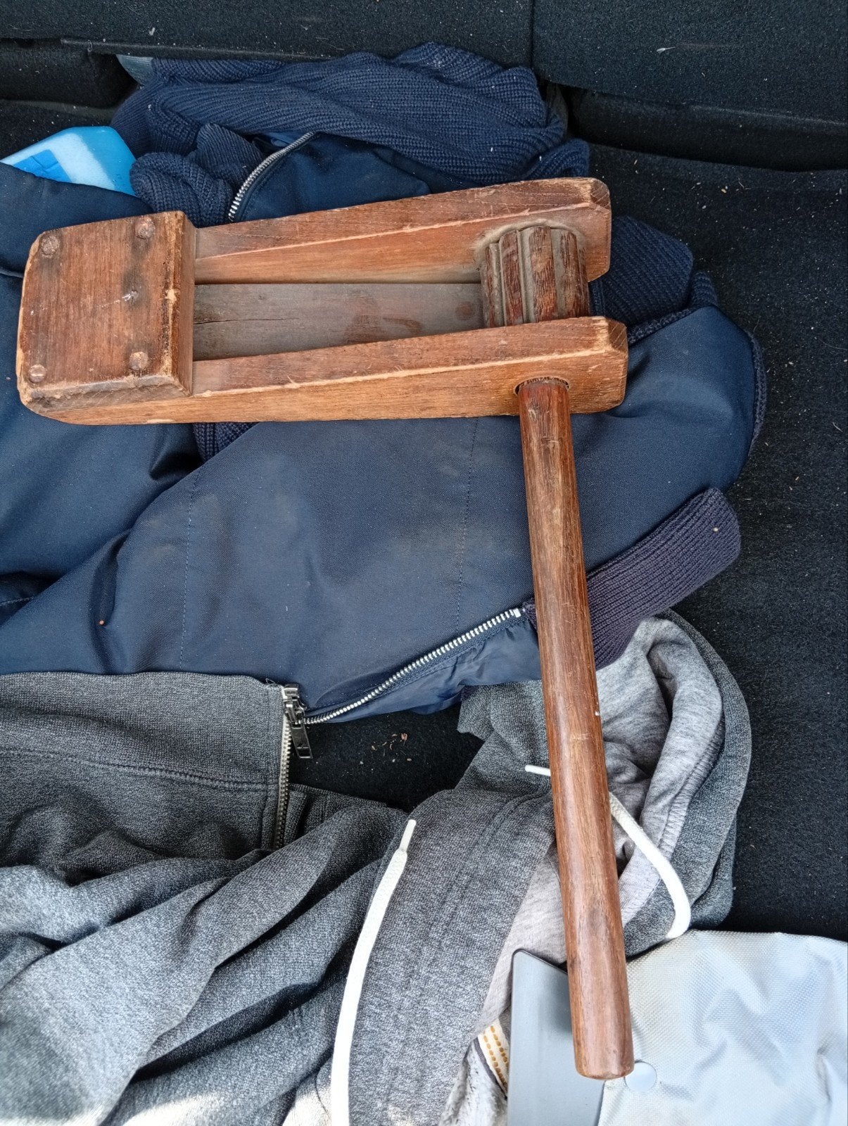Vintage houten ratel - Oud speelgoed/instrument, Ophalen of Verzenden, Gebruikt