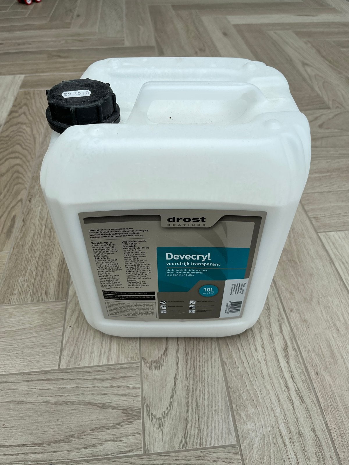 Dichte Drost Devecryl Voorstrijk Transparant 10L, Overige kleuren, Nieuw, Ophalen of Verzenden, Verf