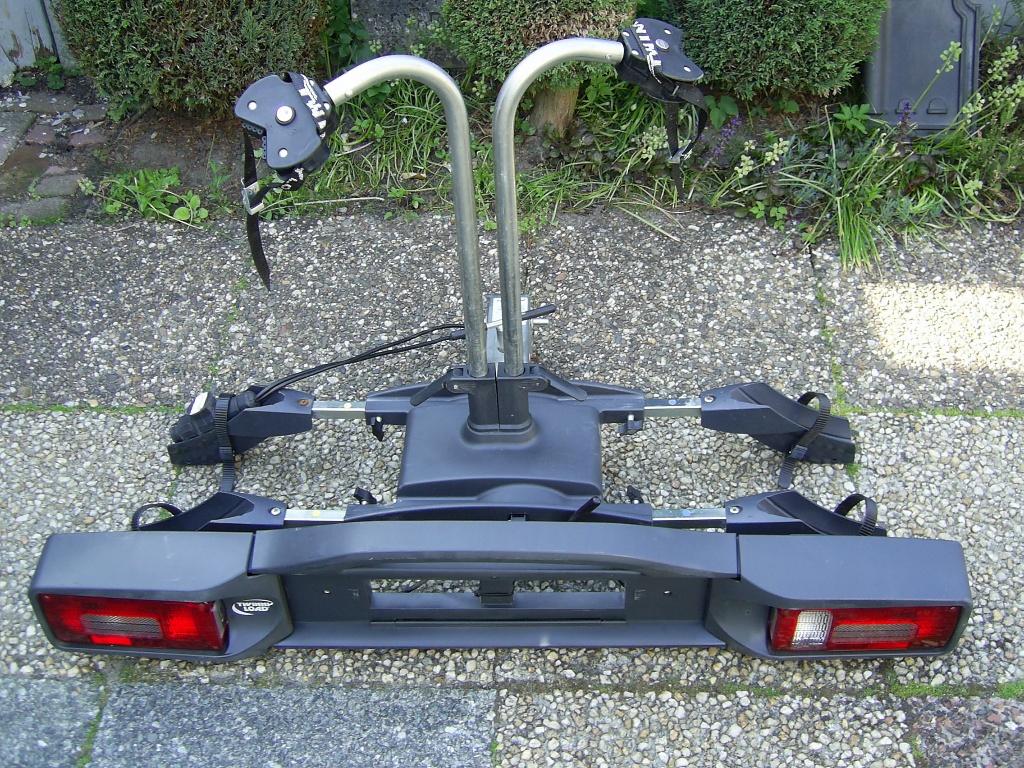 Mooie stabiele kantelbare Twinny Load Swing FFK fietsdrager, Ophalen, Gebruikt, 2 fietsen, Trekhaakdrager
