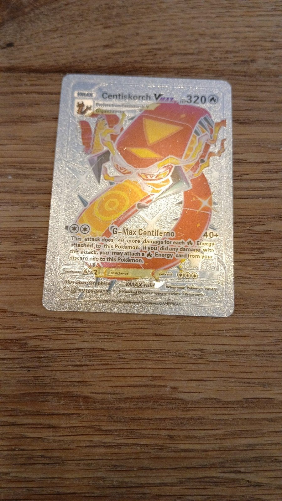Centiskorch VMAX Pokémon kaart - Zo goed als nieuw, Ophalen of Verzenden, Zo goed als nieuw, Losse kaart, Foil
