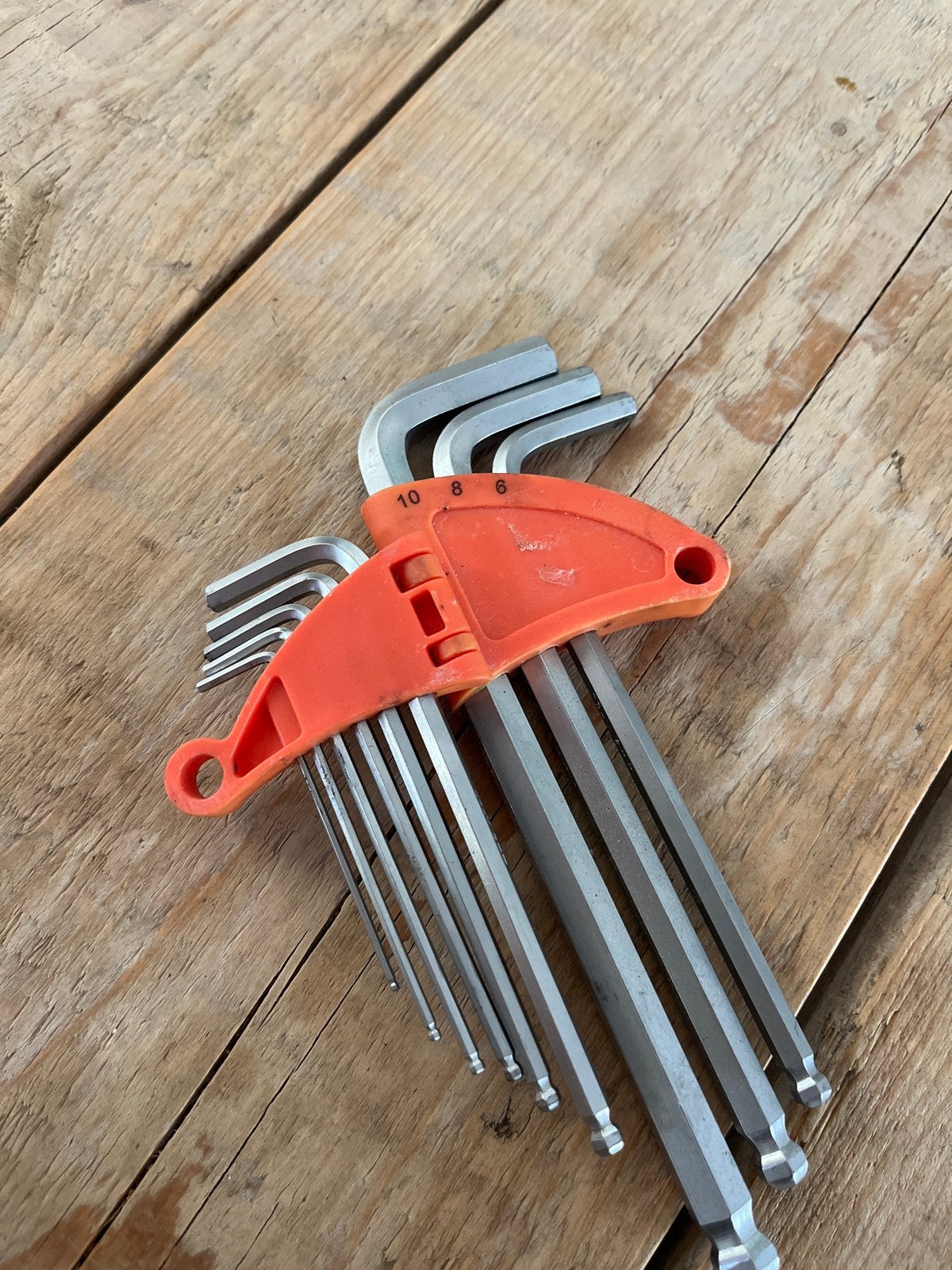 Inbussleutels set 1,5 t/m 10 mm, Doe-het-zelf en Verbouw, Gereedschap | Handgereedschap, Ophalen of Verzenden, Gebruikt, Inbusset