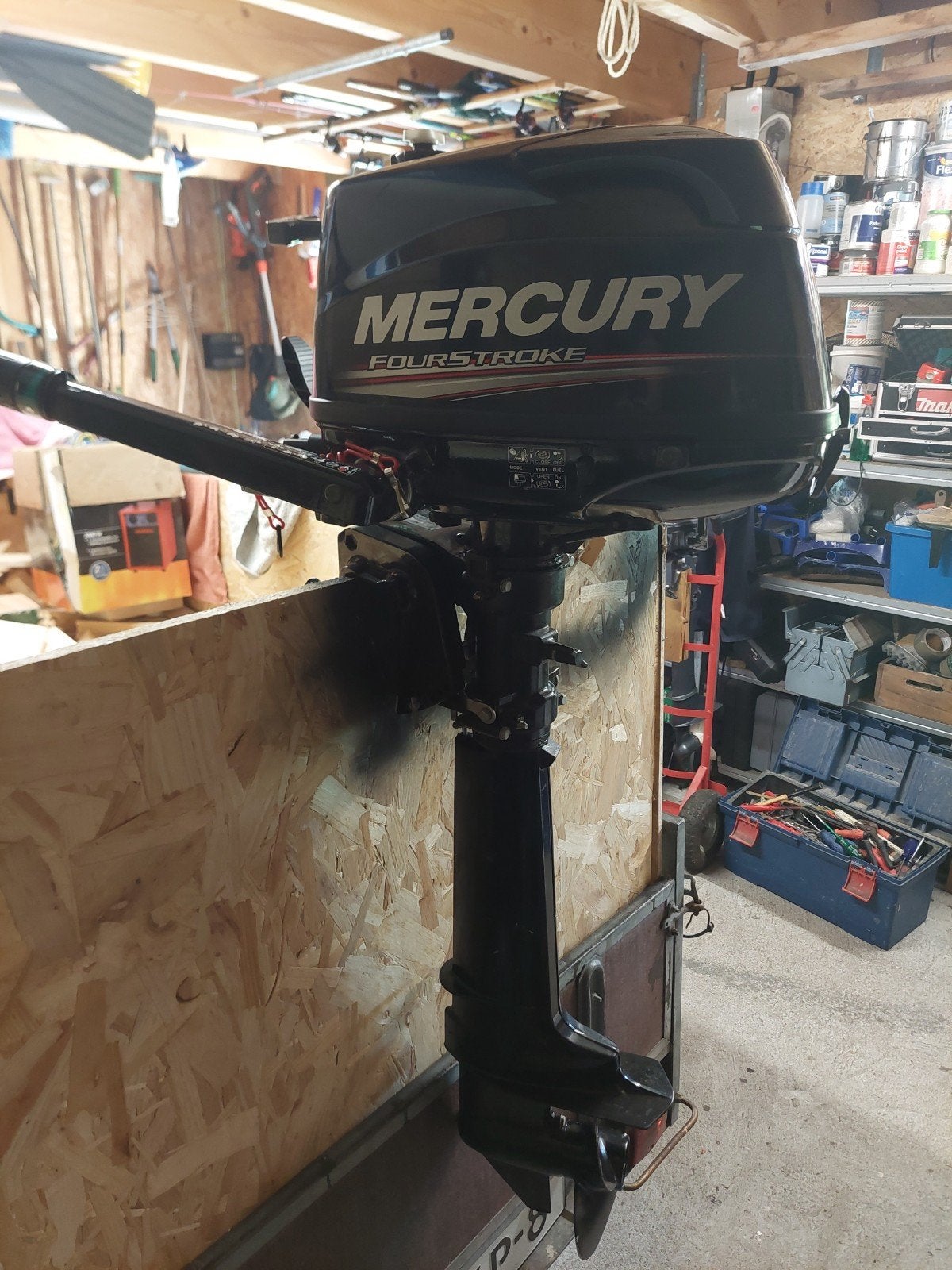 Hele mooie Mercury 5 PK 4takt langstaart 2015, Watersport en Boten, Buiten- en Binnenboordmotoren, Ophalen, Gebruikt, 5 tot 10 pk
