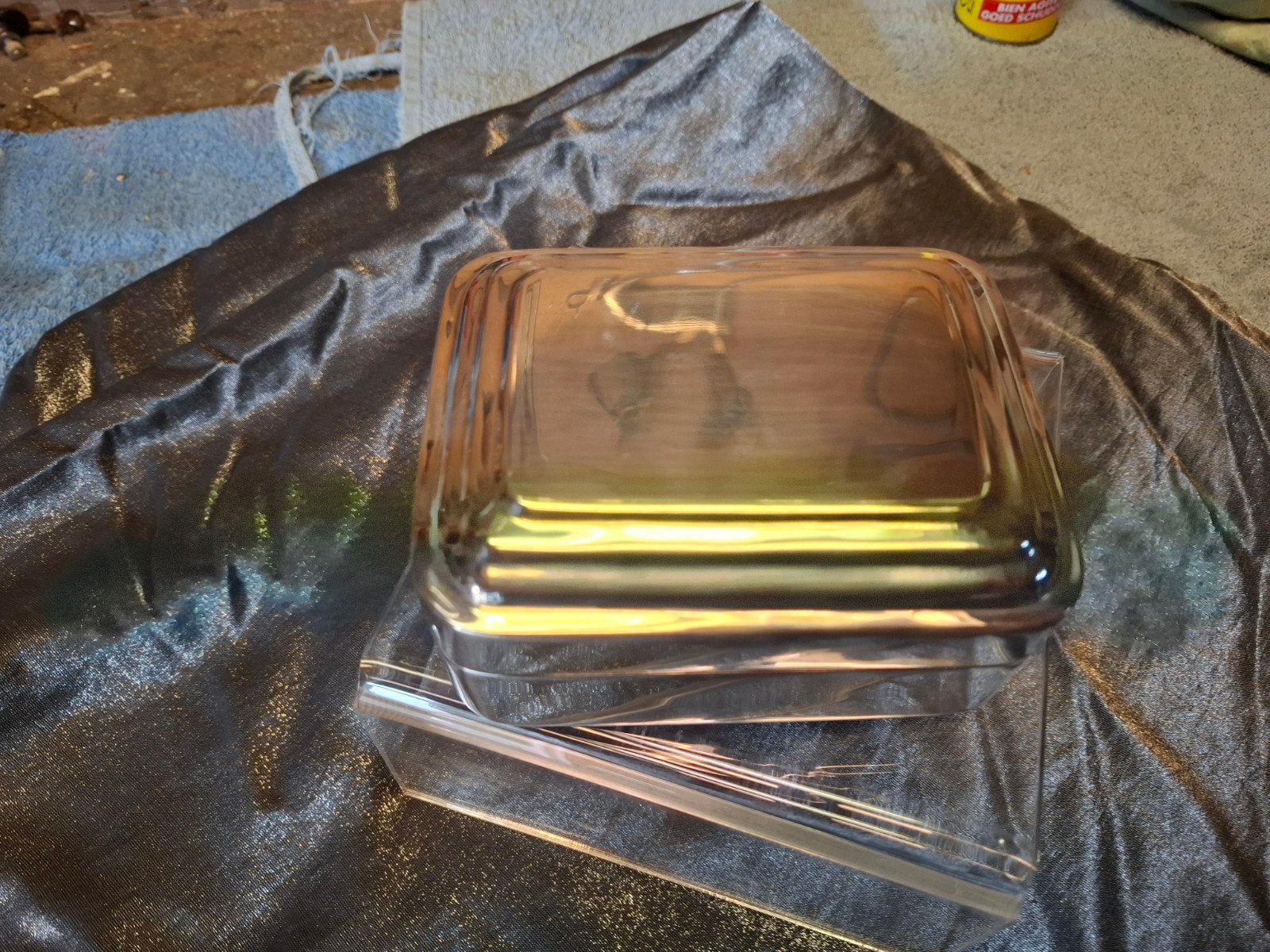 Verzilverd doosje 13cm9cm7cm, Antiek en Kunst, Ophalen of Verzenden
