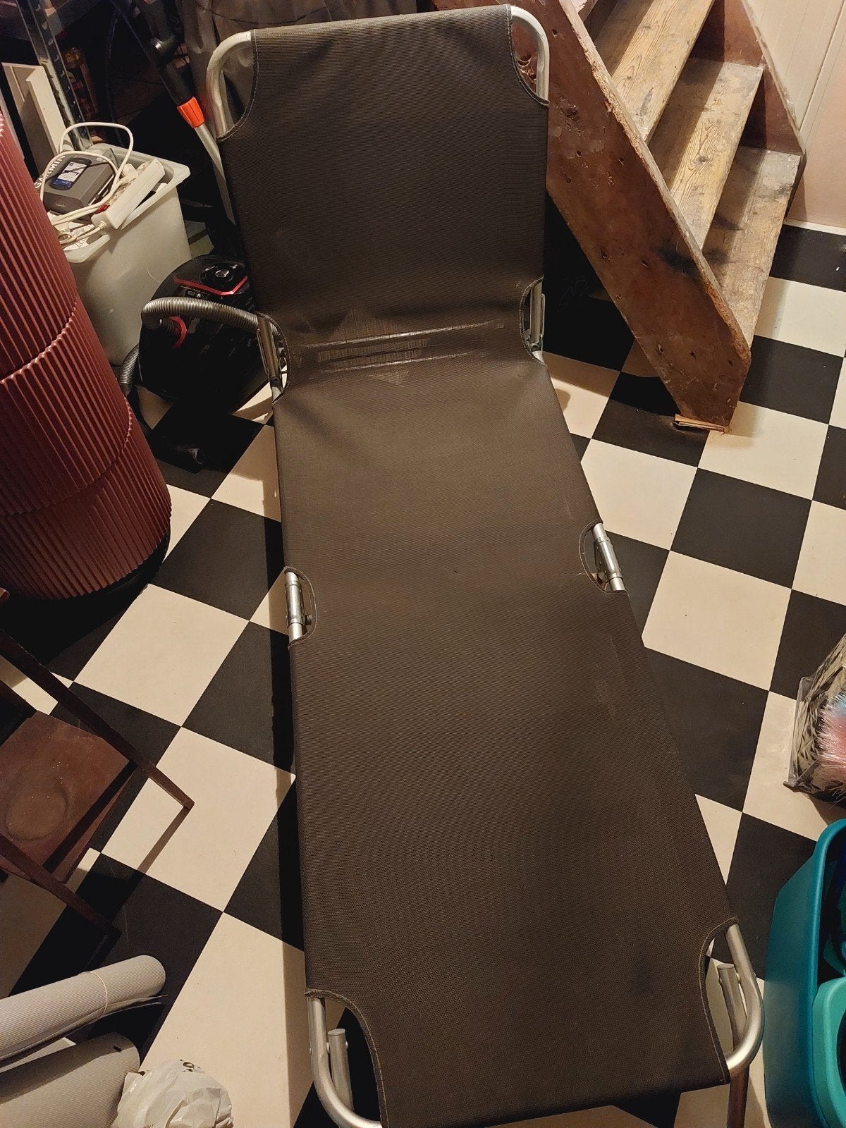 Opklapbare stretcher, Ophalen, Gebruikt, Aluminium, Inklapbaar