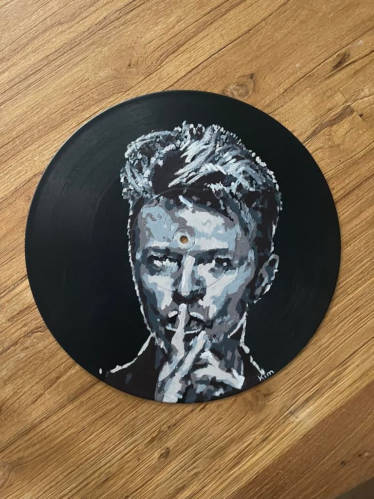 Portret david bowie op lp, Antiek en Kunst, Ophalen