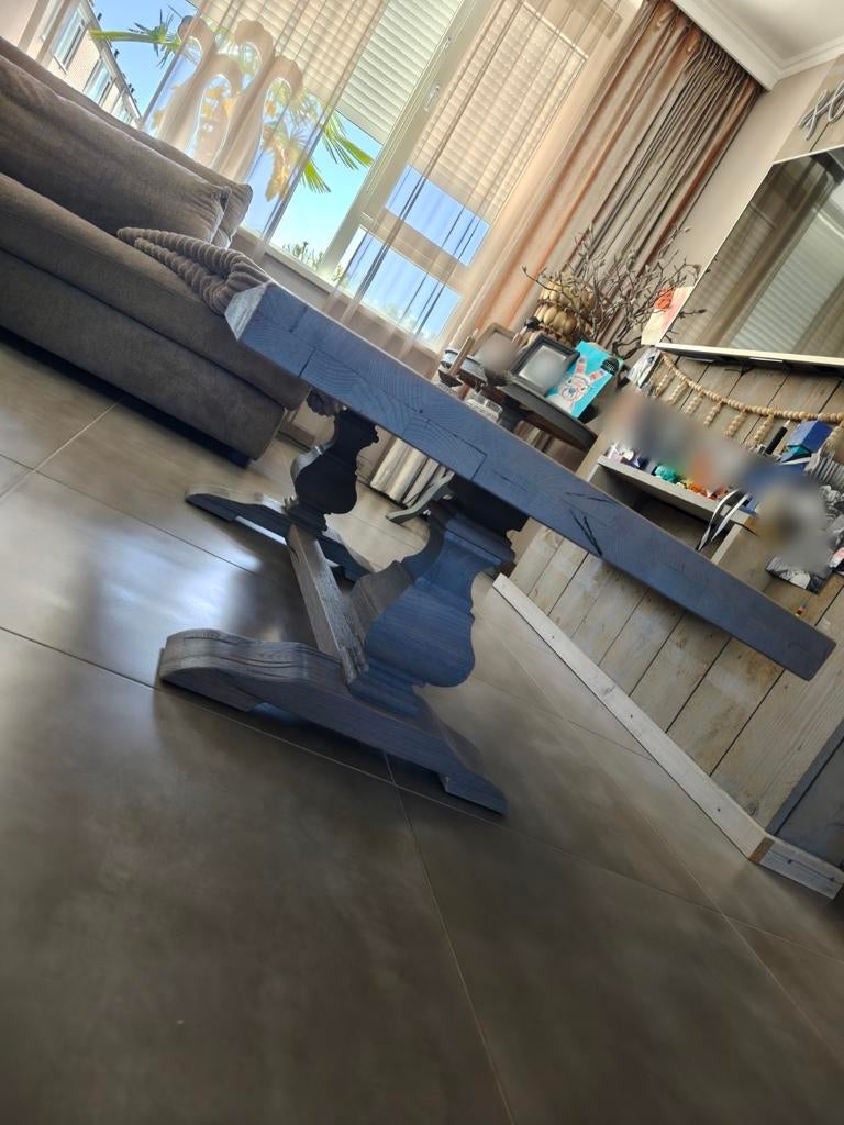 Hele mooie massief eiken salontafel klooster, Ophalen, 100 tot 150 cm, 50 tot 100 cm, Zo goed als nieuw