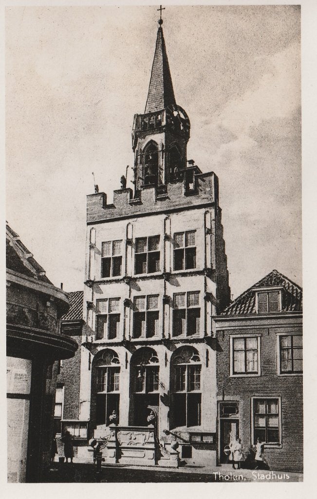 THOLEN Stadhuis met Kinderen, Verzenden, 1940 tot 1960, Ongelopen, Zeeland
