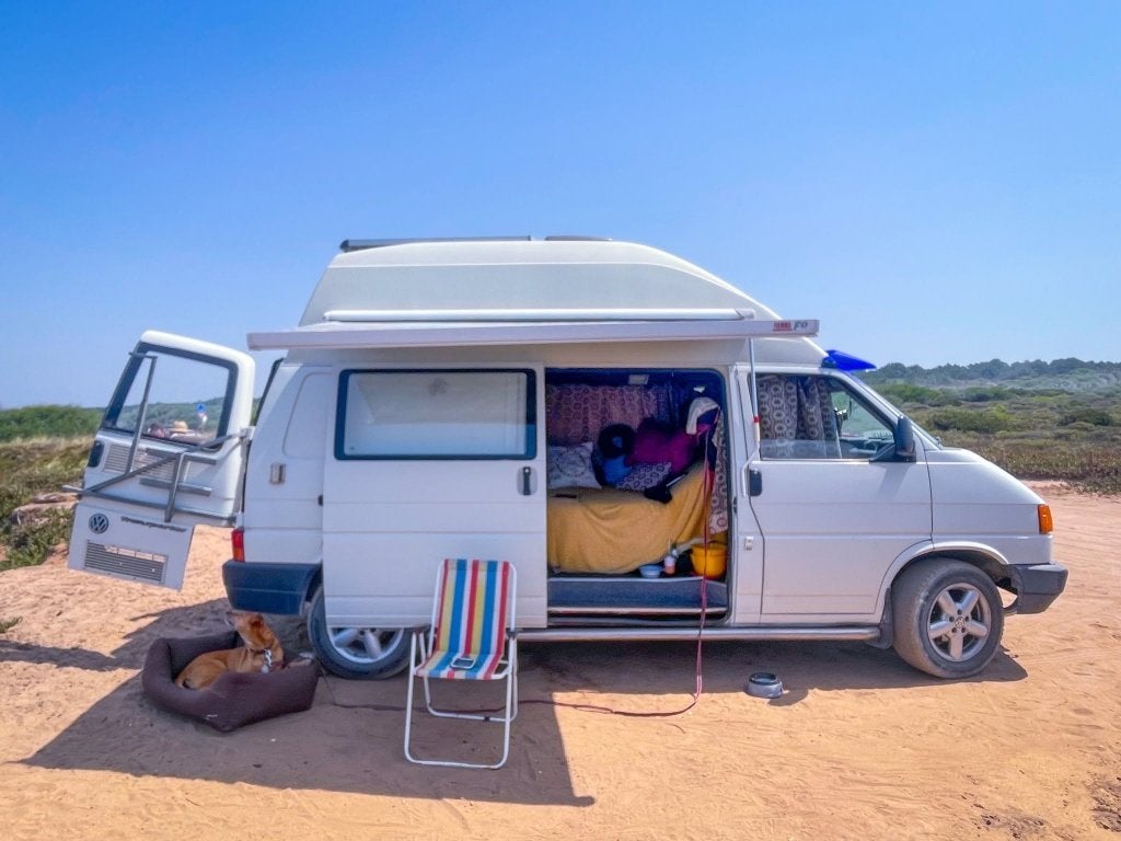 Volkswagen T4 Buscamper (Kampeerauto 1992), Overige carrosserieën, Wit, Origineel Nederlands, Grijs