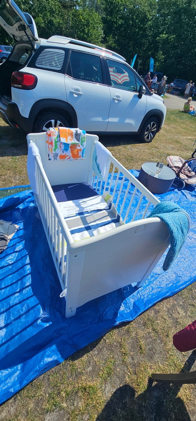 Wit houten ledikantje voor baby of peuter, Kinderen en Baby's, Babywiegjes en Ledikanten, Ophalen, Gebruikt, Ledikant