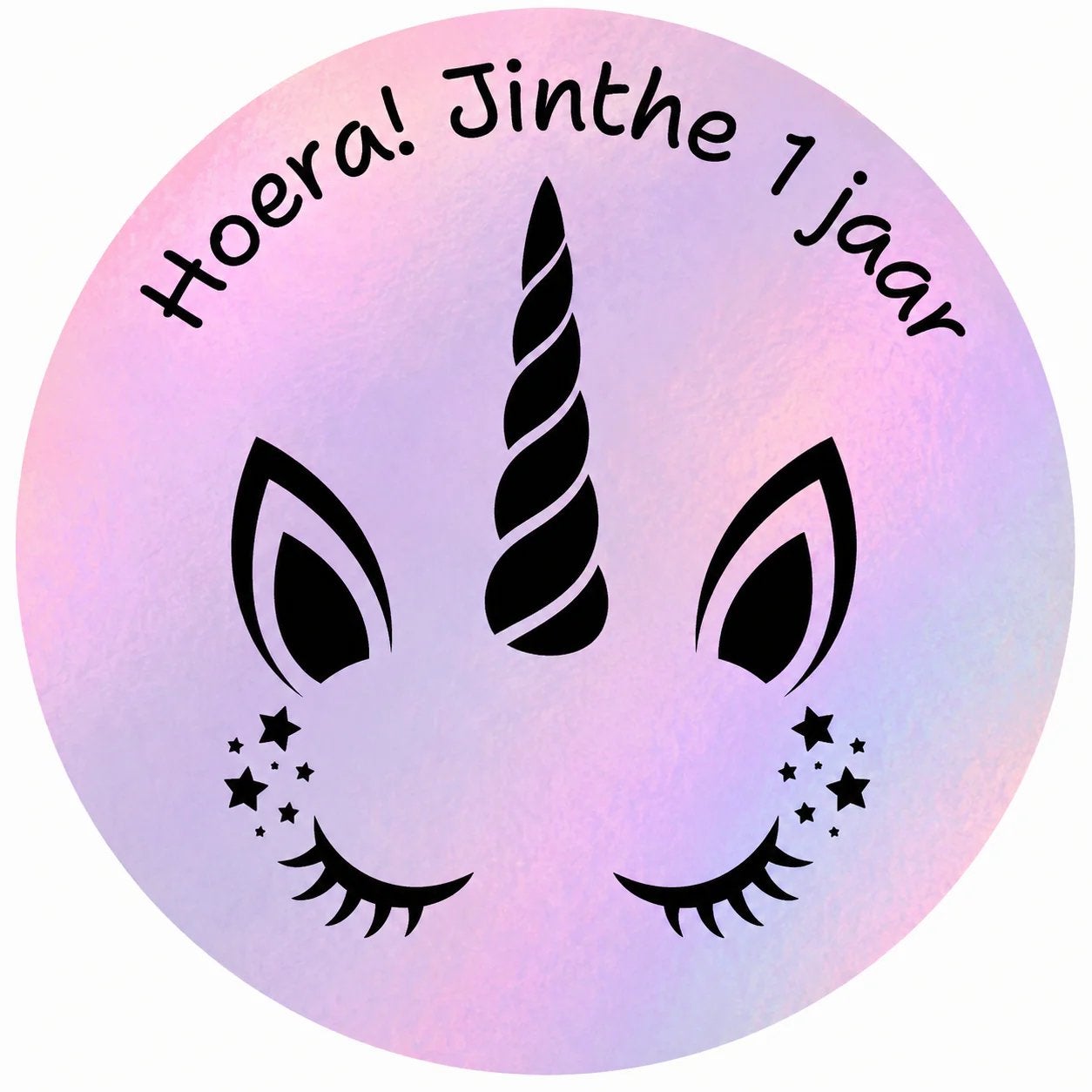 Traktatiestickers Unicorn, Ophalen of Verzenden, Zo goed als nieuw, Feestartikel, Verjaardag