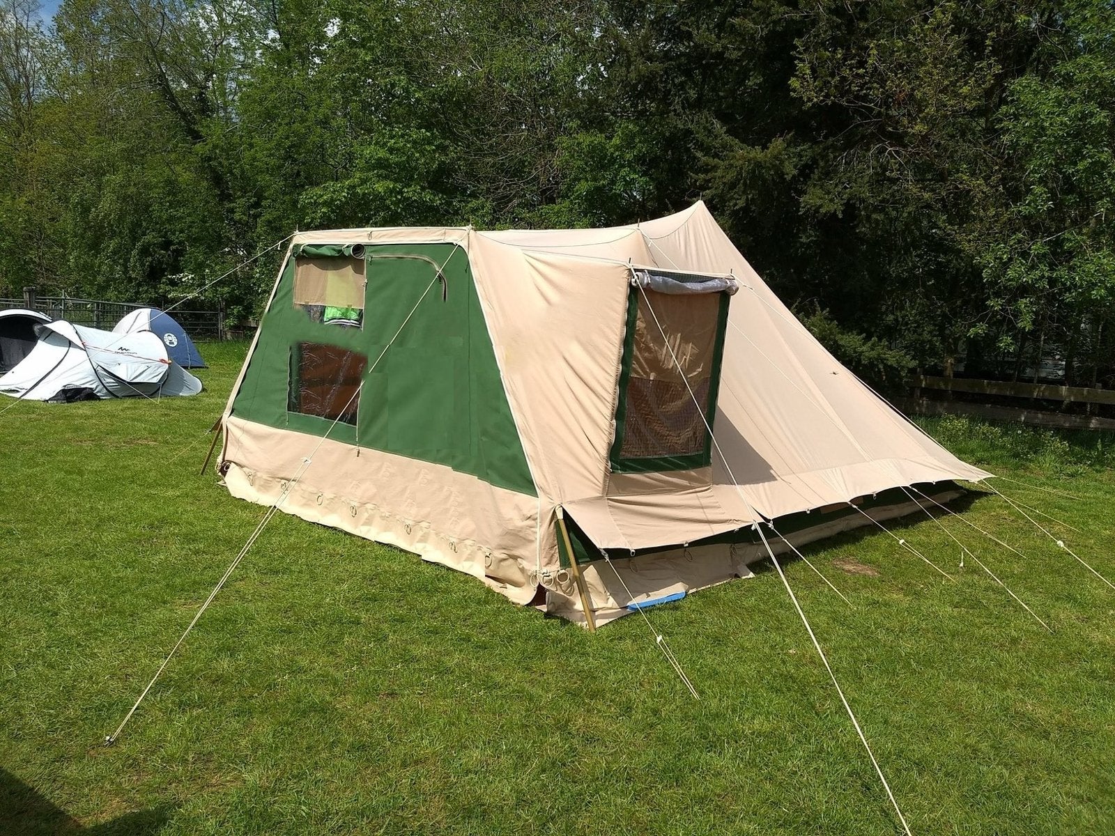 Sperwer 4-6 persoons katoenen tent., Caravans en Kamperen, Tenten, Ophalen, Gebruikt, Tot en met 6