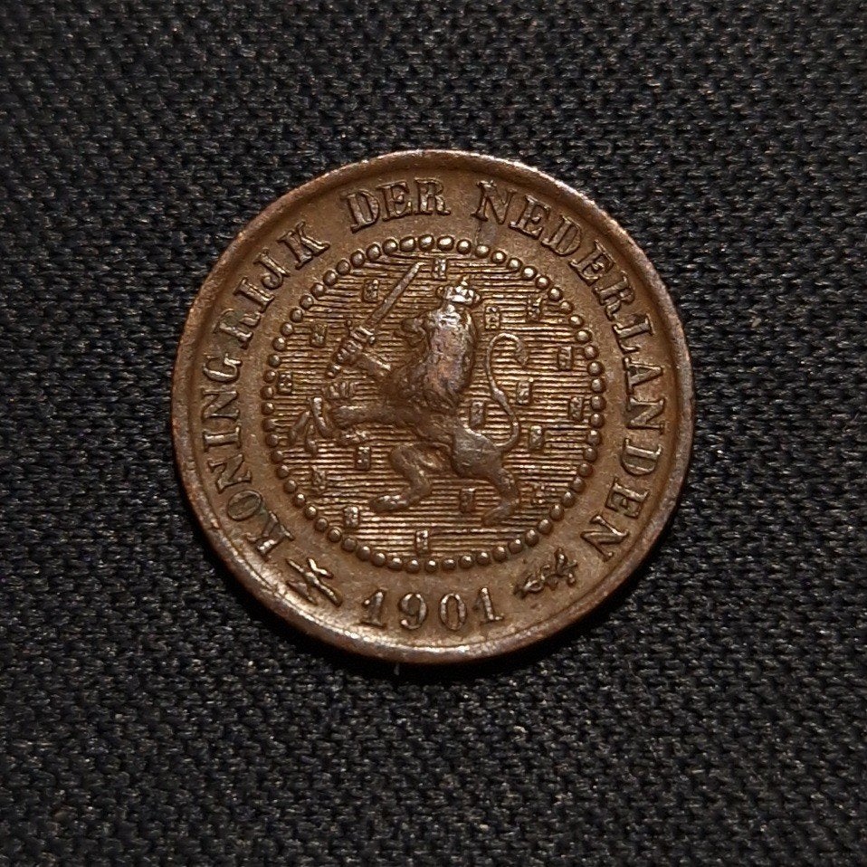 1/2 cent 1901, Verzenden, Koningin Wilhelmina, Overige waardes, Losse munt