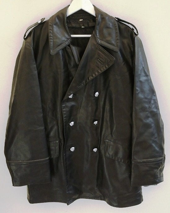 Jas Buiten, Kunstleder, KMar, maat: 49, 1970/80s.(Nr.1), Ophalen of Verzenden, Marechaussee, Nederland, Kleding of Schoenen