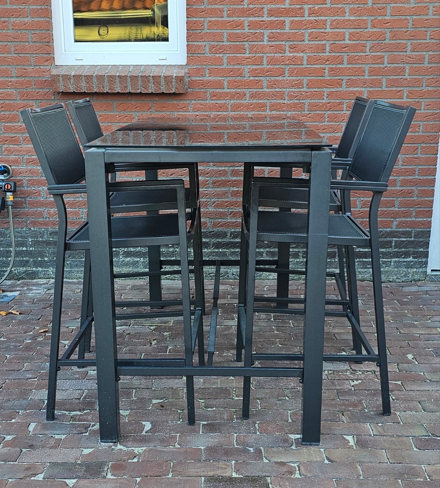 Bellagio Barset, Ophalen, 4 zitplaatsen, Gebruikt, Aluminium