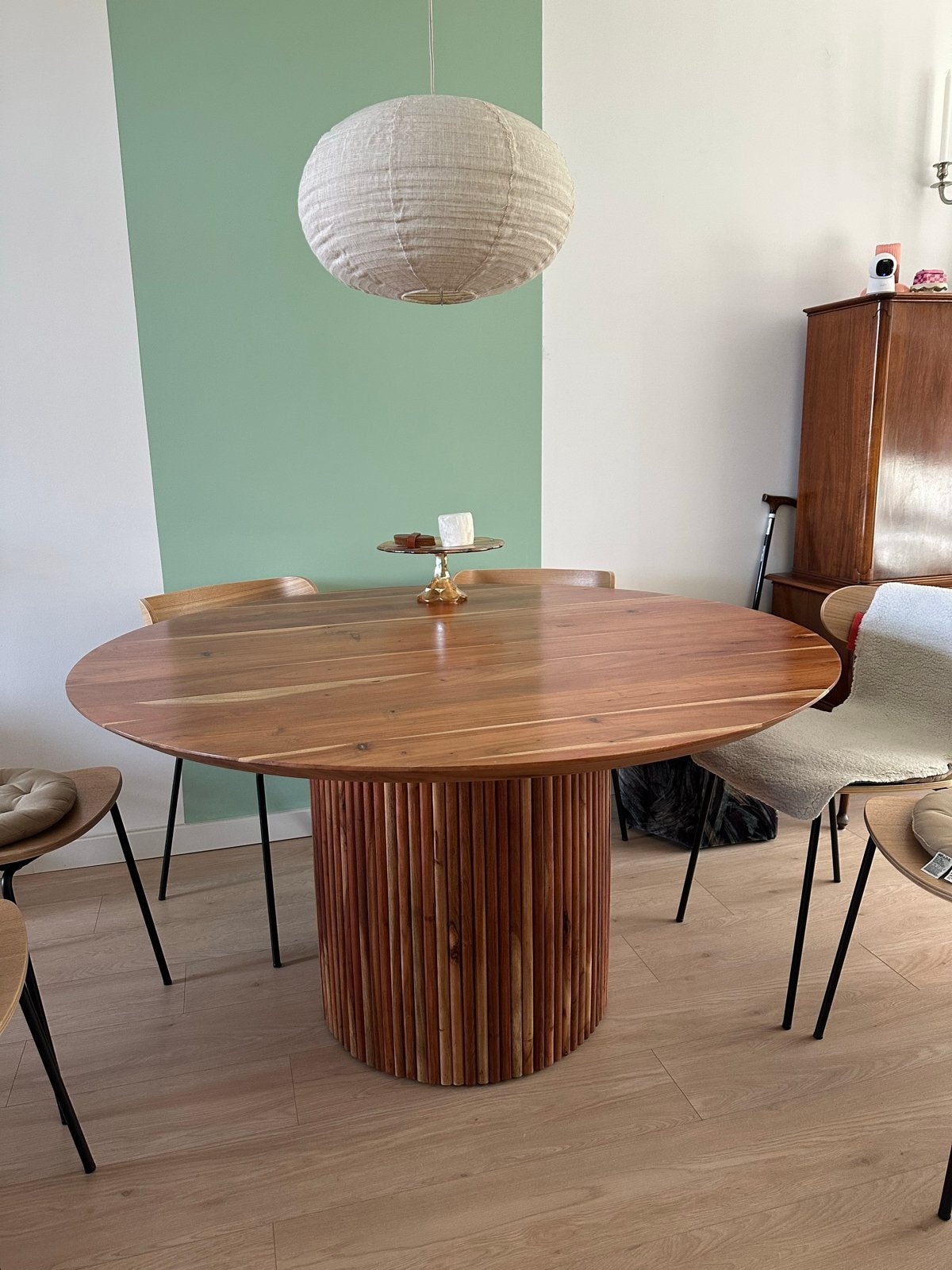 Ronde acaciahouten eettafel (140 cm) | Wehkamp, Ophalen, Gebruikt, 100 tot 150 cm, Rond