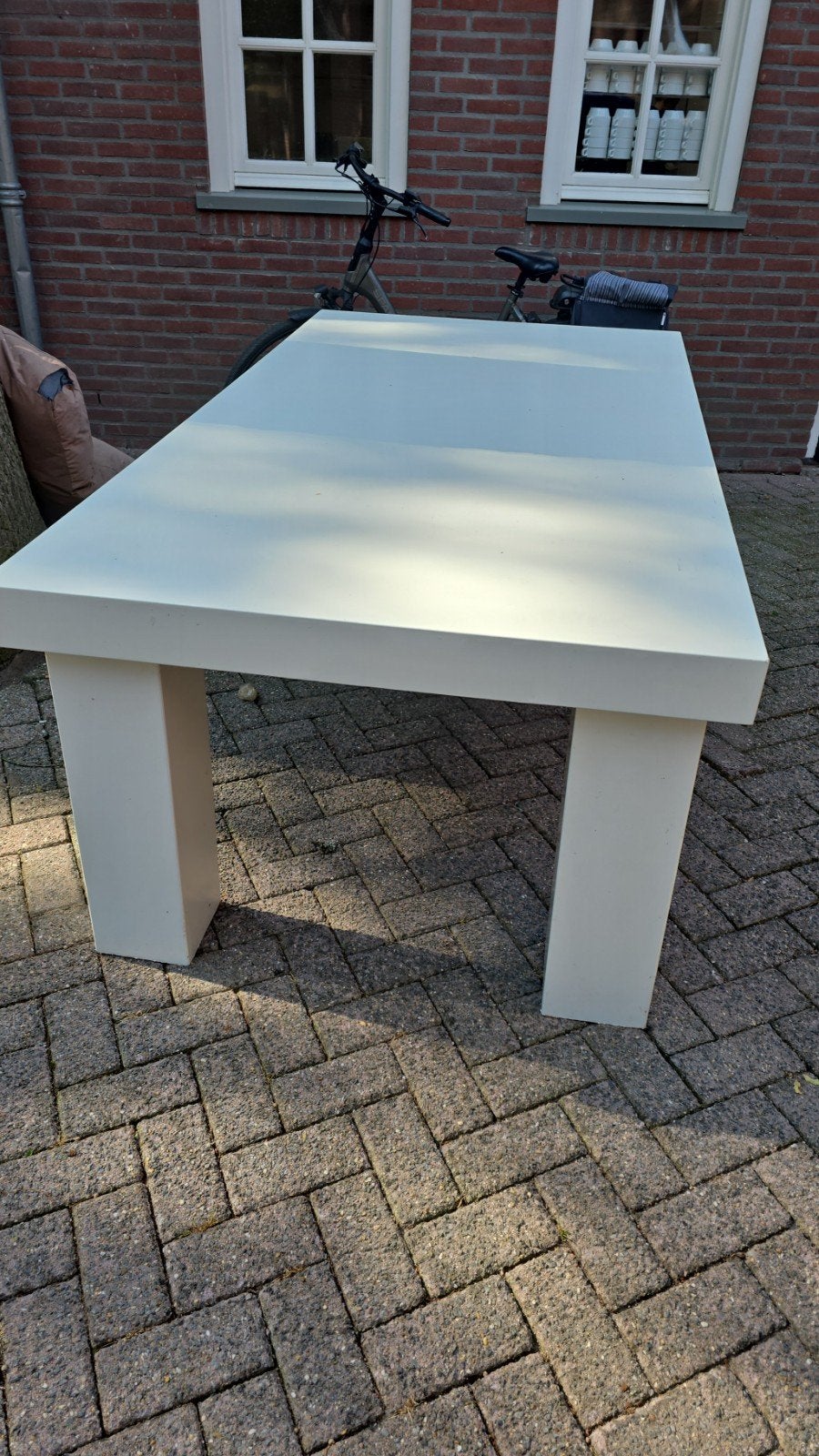 Witte tafel, Gebruikt, 200 cm of meer, Rechthoekig, 50 tot 100 cm