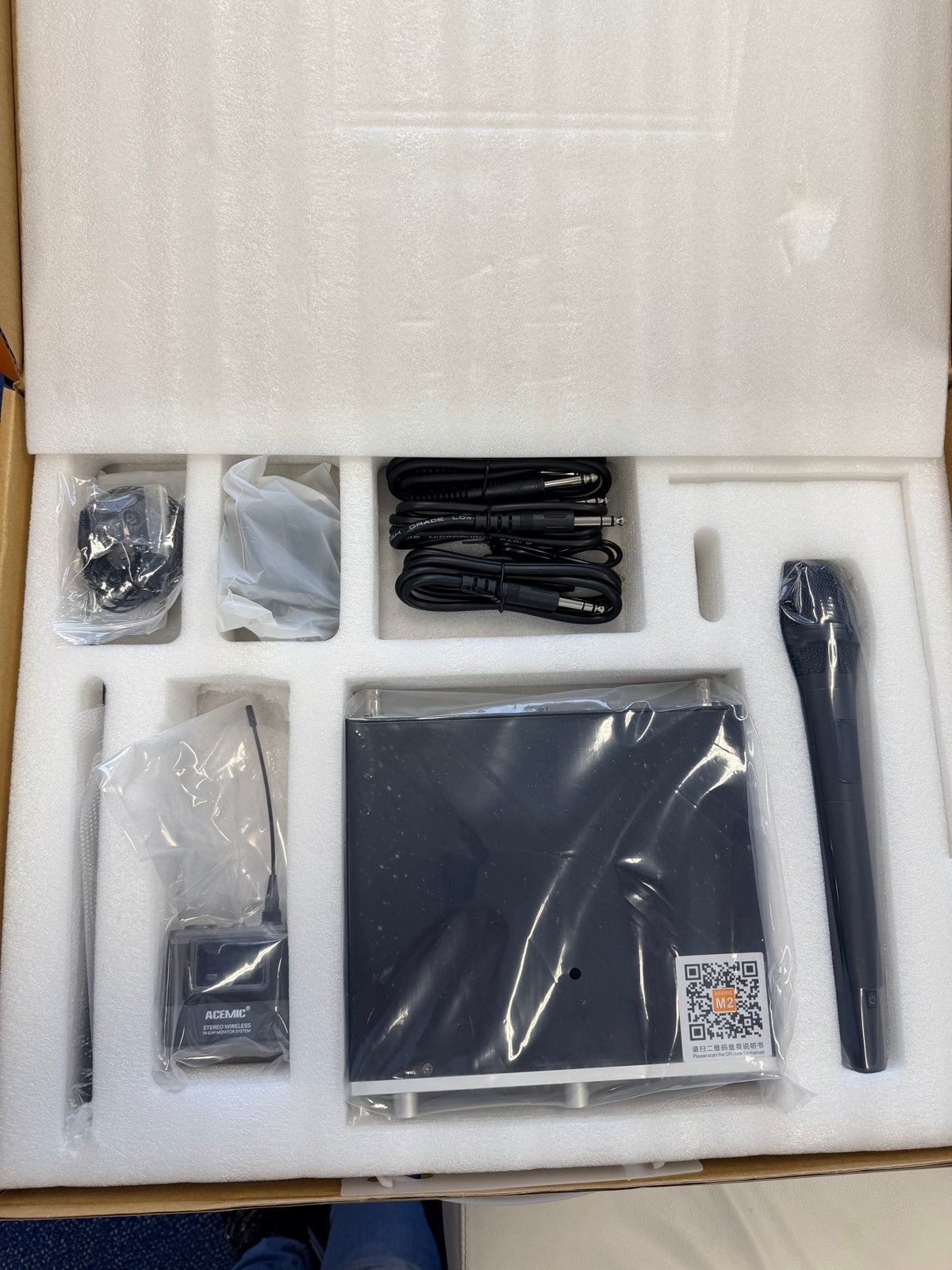 ACEMIC M2 Draadloos Microfoonsysteem met In-Ear Monitor, Muziek en Instrumenten, Ophalen of Verzenden, Nieuw, Zangmicrofoon, Draadloos