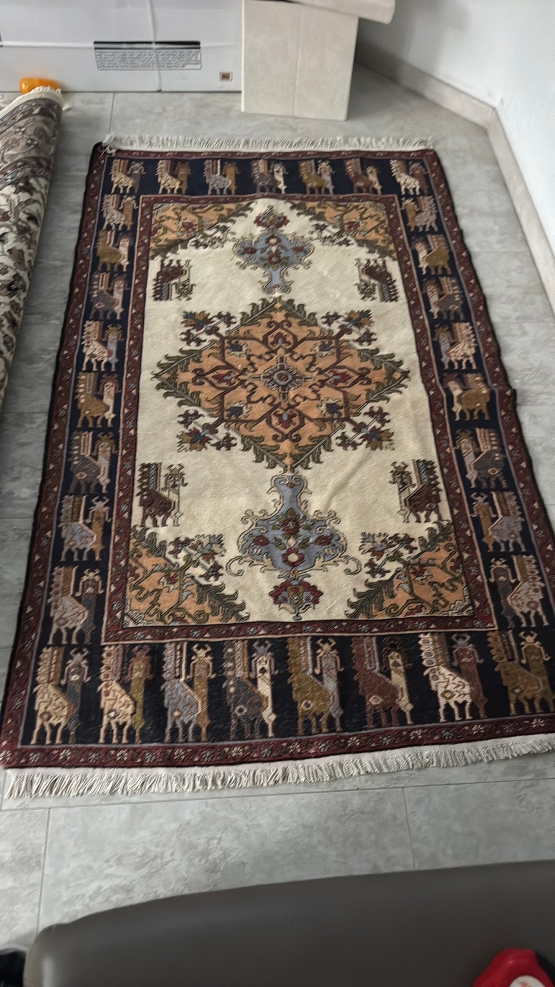 Tapijt kelim, Ophalen of Verzenden, Zo goed als nieuw, Rechthoekig, 200 cm of meer