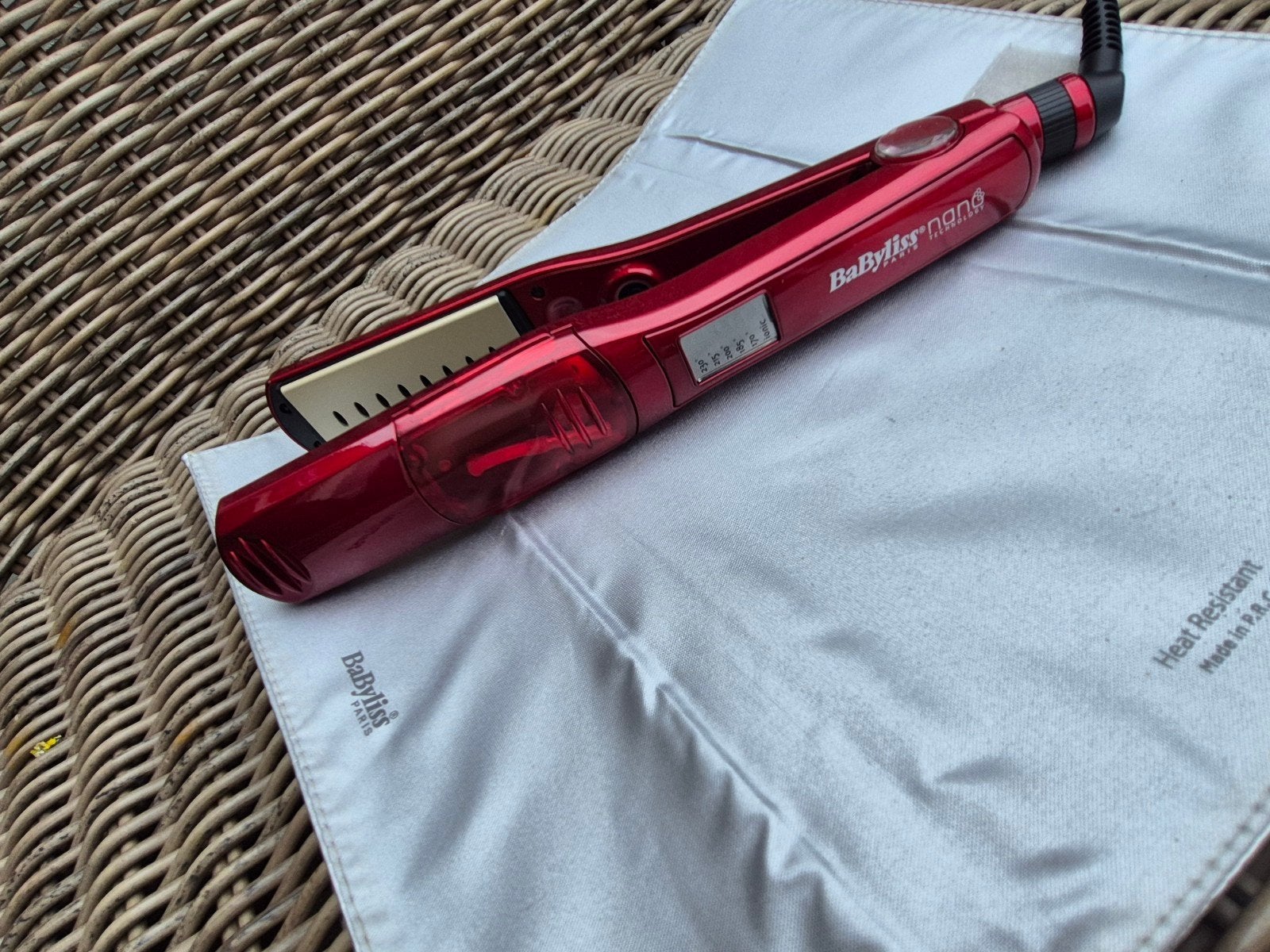 BaByliss iPro 230 Steam stijltang - Ionic Titanium Ceramic, Ophalen, Zo goed als nieuw, Haarverzorging
