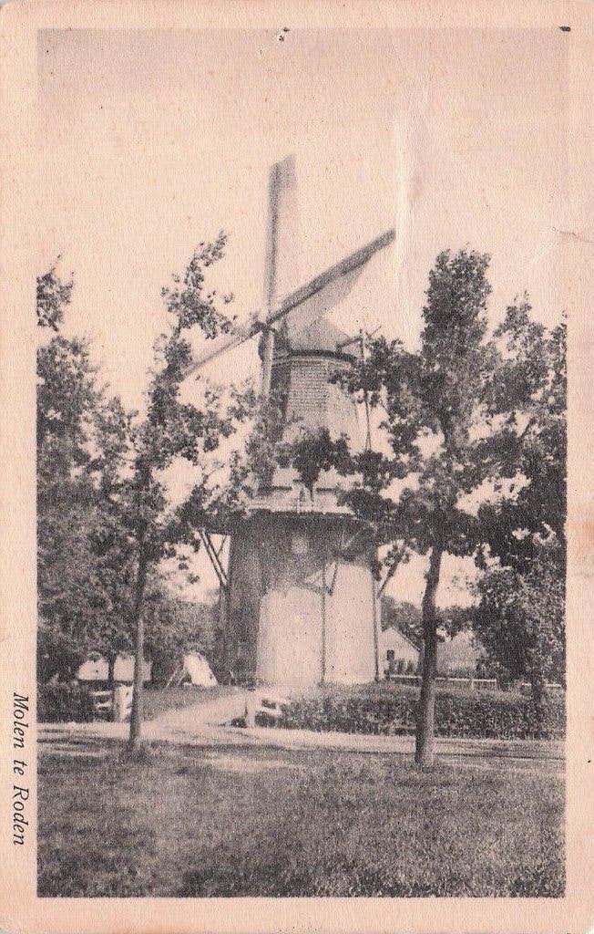 Roden - De MOLEN (gerepareerd), Ophalen of Verzenden, 1940 tot 1960, Gelopen, Drenthe