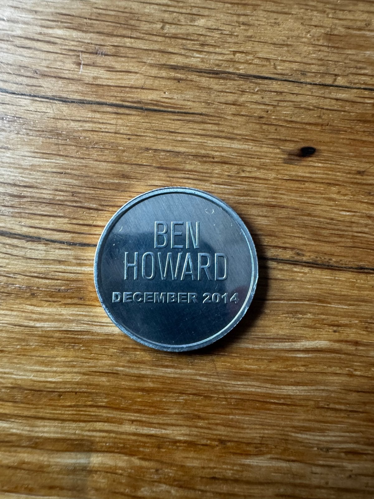 Ben Howard Heineken Music Hall munt 2014, Postzegels en Munten, Penningen en Medailles, Ophalen of Verzenden, Overige materialen