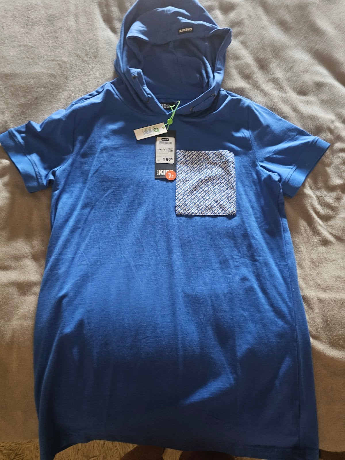 Blauwe hoodie jurk van Terstal, maat 158/164, Meisje, Terstal, Nieuw, Ophalen of Verzenden