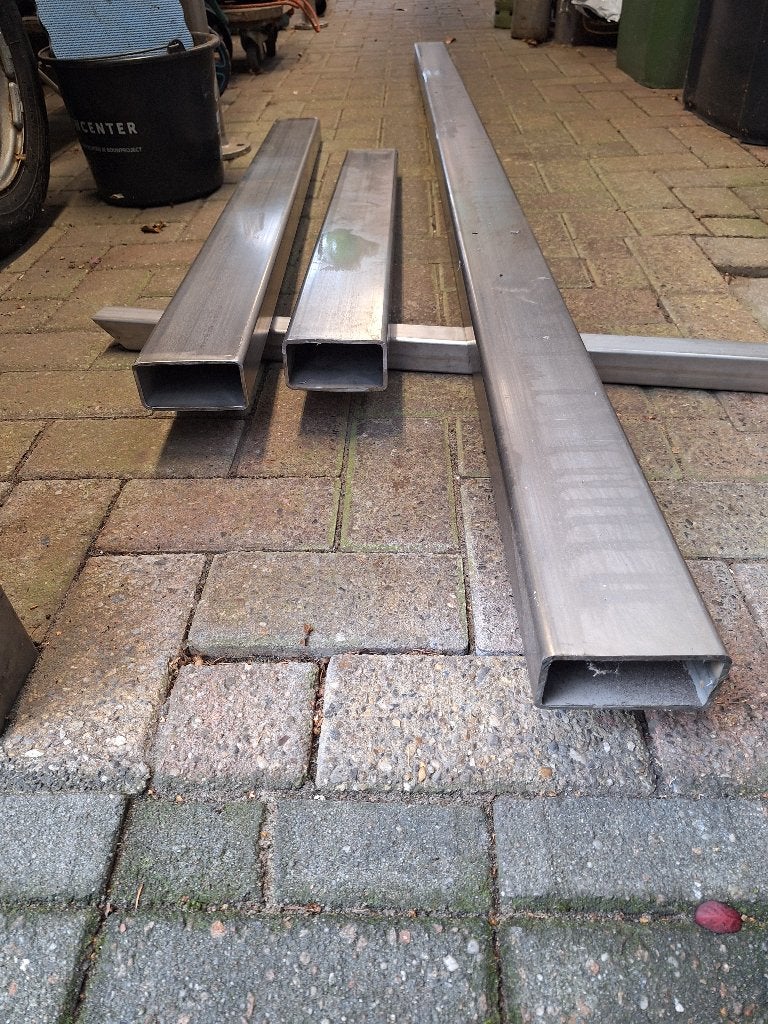 RVS KOKER 100x50x4, Ophalen, Gebruikt, Overige metalen