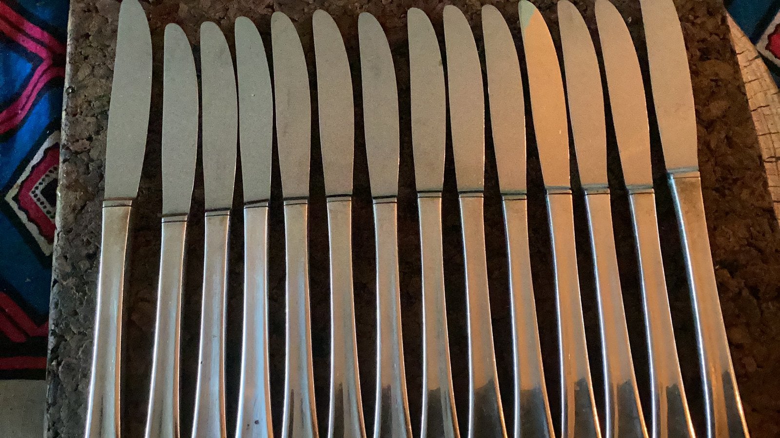 Set 10 messen voor fruit of dessert, verzilverd, Overige materialen, Overige typen, Ophalen of Verzenden, Zo goed als nieuw