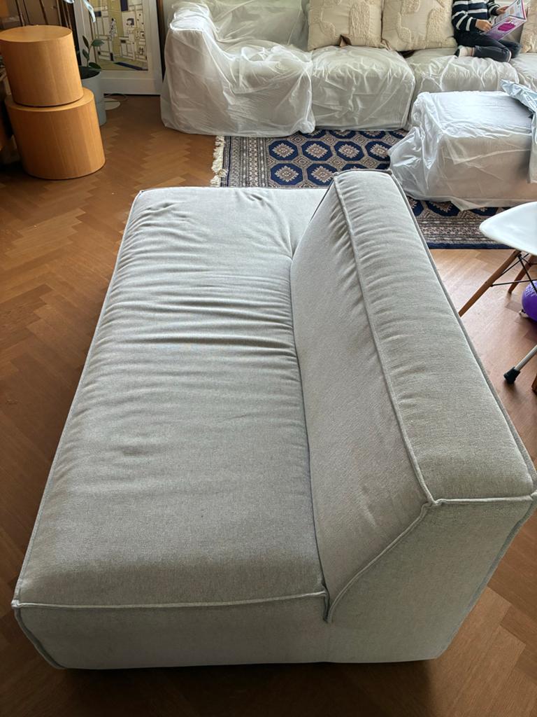 Comfortabele grijze bank - Wehkamp, Ophalen, Gebruikt, 75 tot 100 cm, Tweepersoons