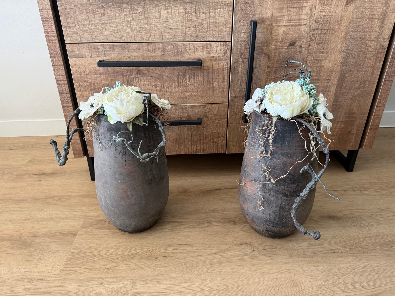 Prachtige potten voor nieuwe planten, Ophalen, Grijs, Steen/keramiek, Gebruikt