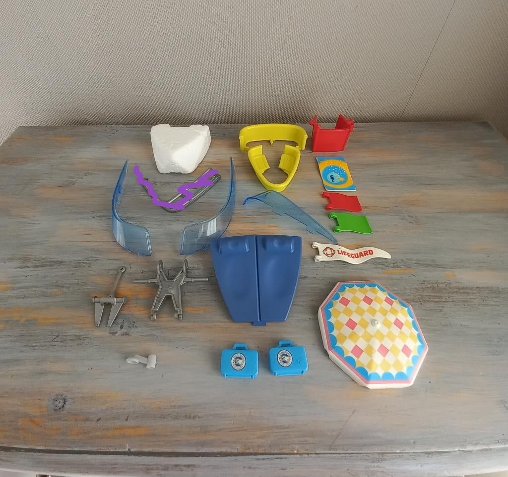 Playmobil Losse Onderdelen - Boot, Jacht, Strand-wacht, Kinderen en Baby's, Speelgoed | Playmobil, Ophalen of Verzenden, Zo goed als nieuw