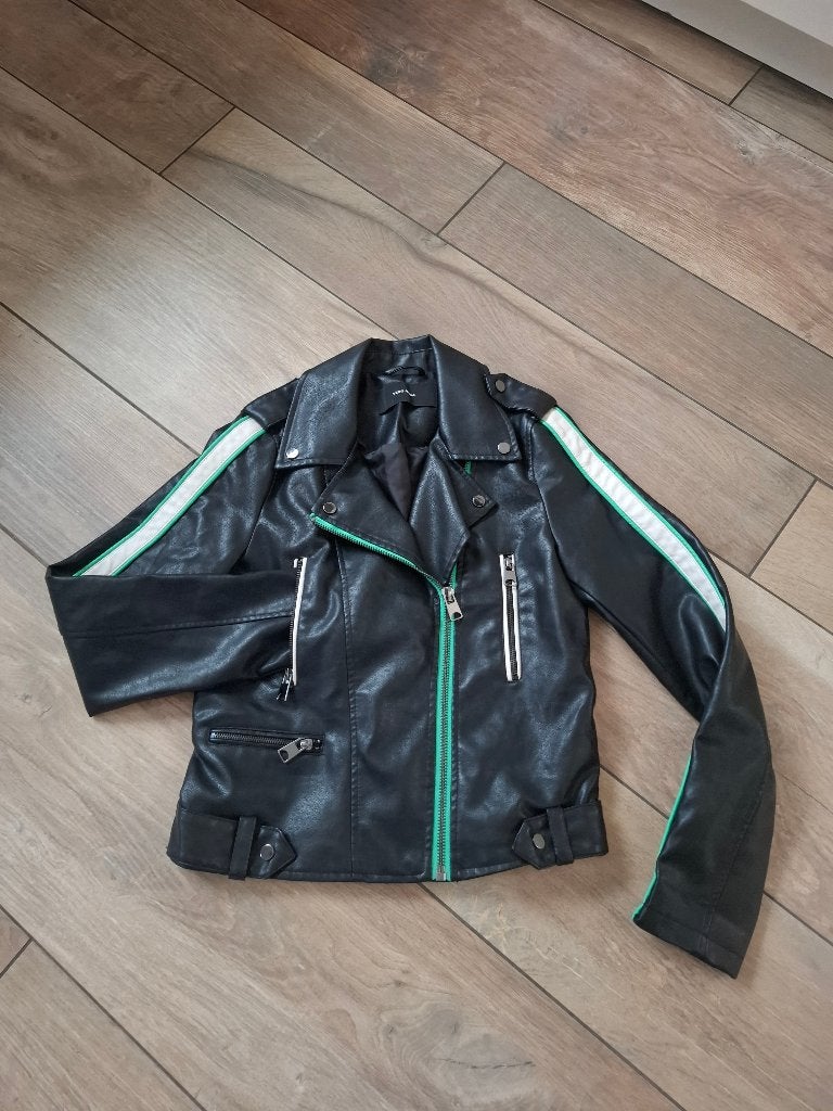 Vero Moda - dames bikerjack - faux leather - zwart - maat M, Maat 38/40 (M), Vero Moda, Zwart, Ophalen of Verzenden