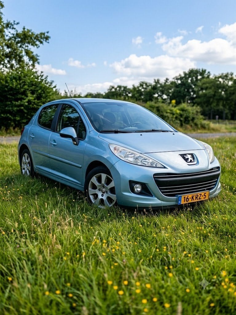 Peugeot 207 1.6 5DRS 2010 nieuwe APK, Voorwielaandrijving, Blauw, Origineel Nederlands, Handgeschakeld