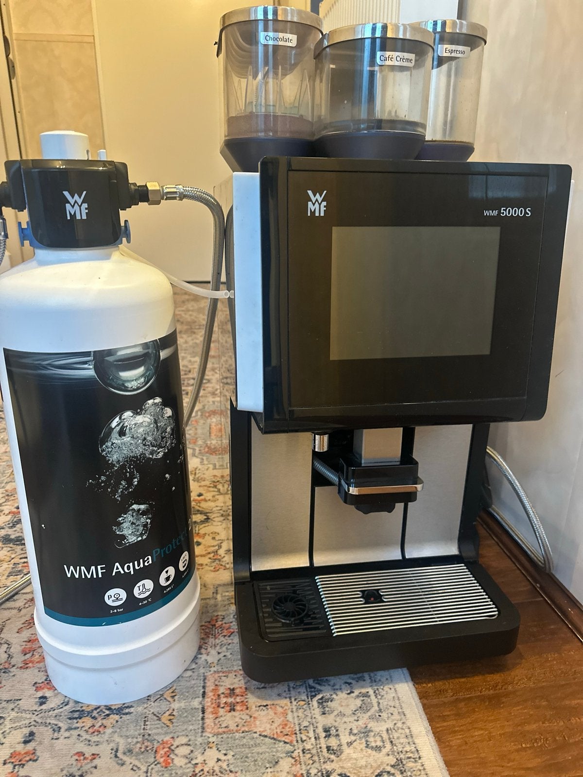 WMF 5000s Professionele Koffiemachine met AquaProtect, Witgoed en Apparatuur, Ophalen, Gemalen koffie, Gebruikt, 10 kopjes of meer