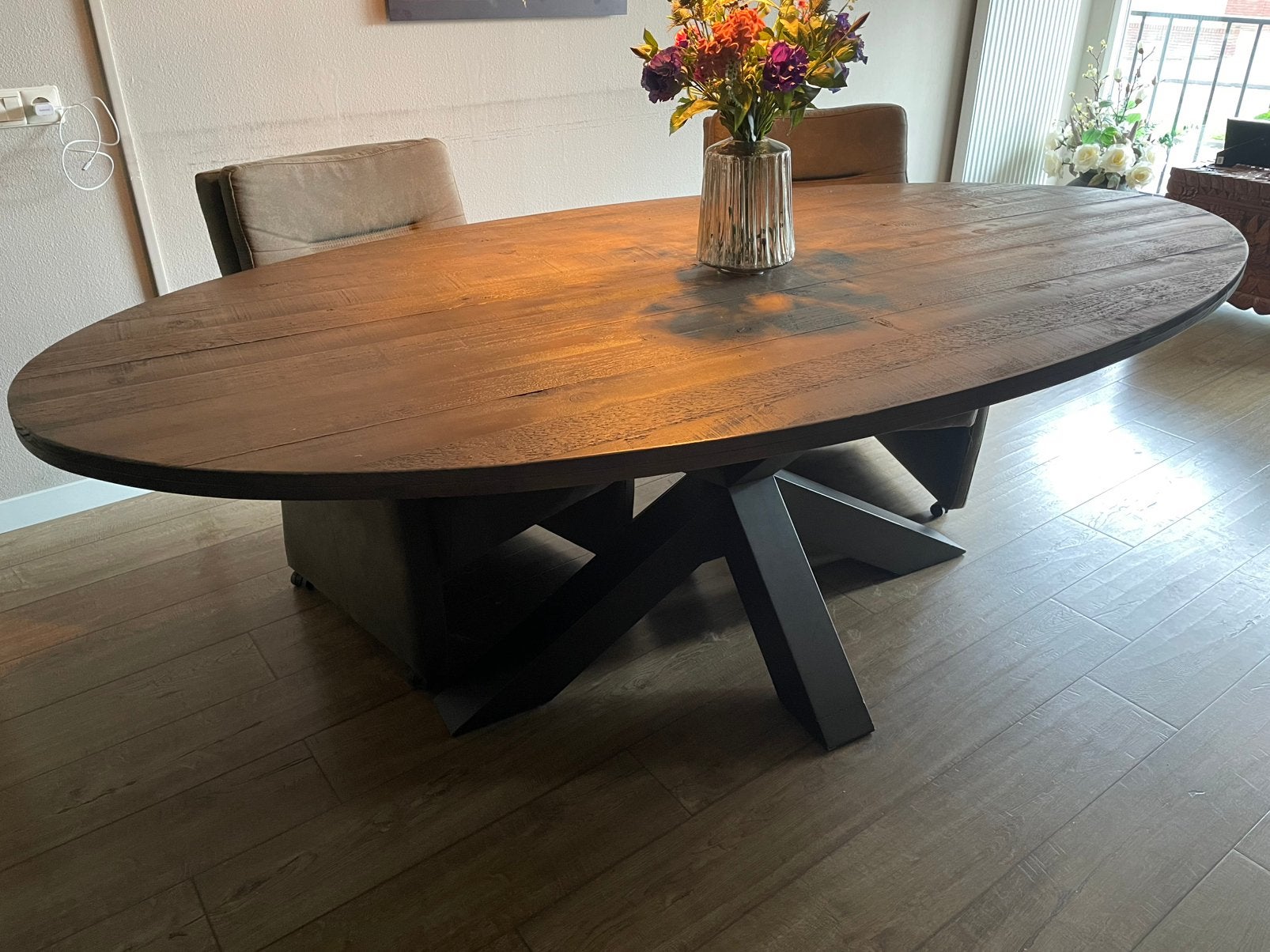 Eettafel, Ophalen, 200 cm of meer, 50 tot 100 cm, Zo goed als nieuw