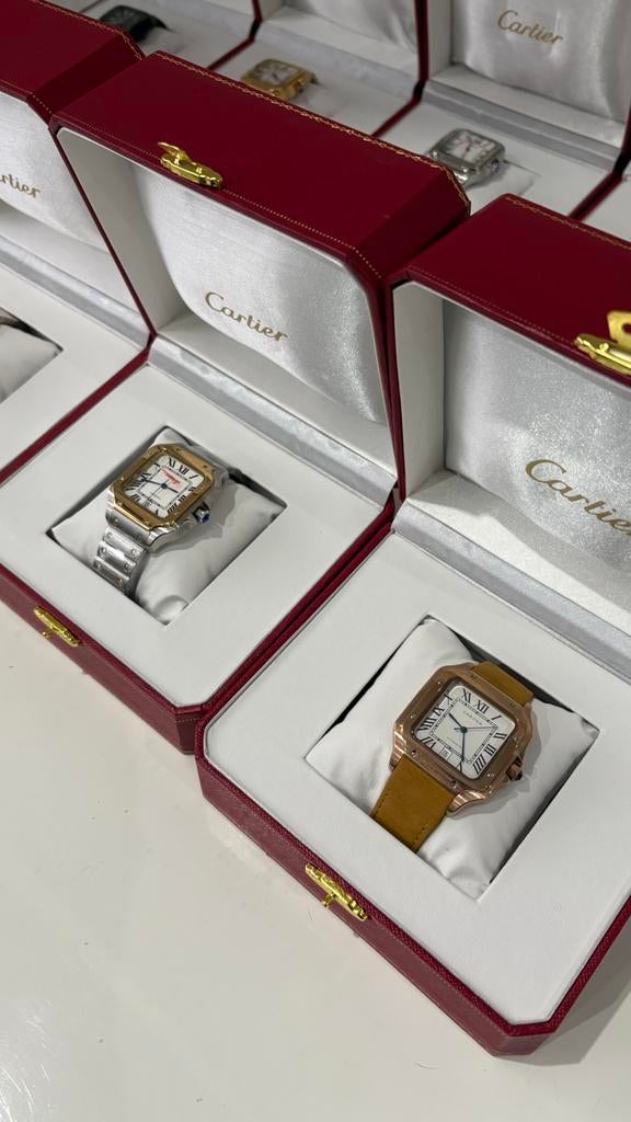 Cartier Santos de Cartier Horloge, Overige merken, Staal, Staal, Polshorloge