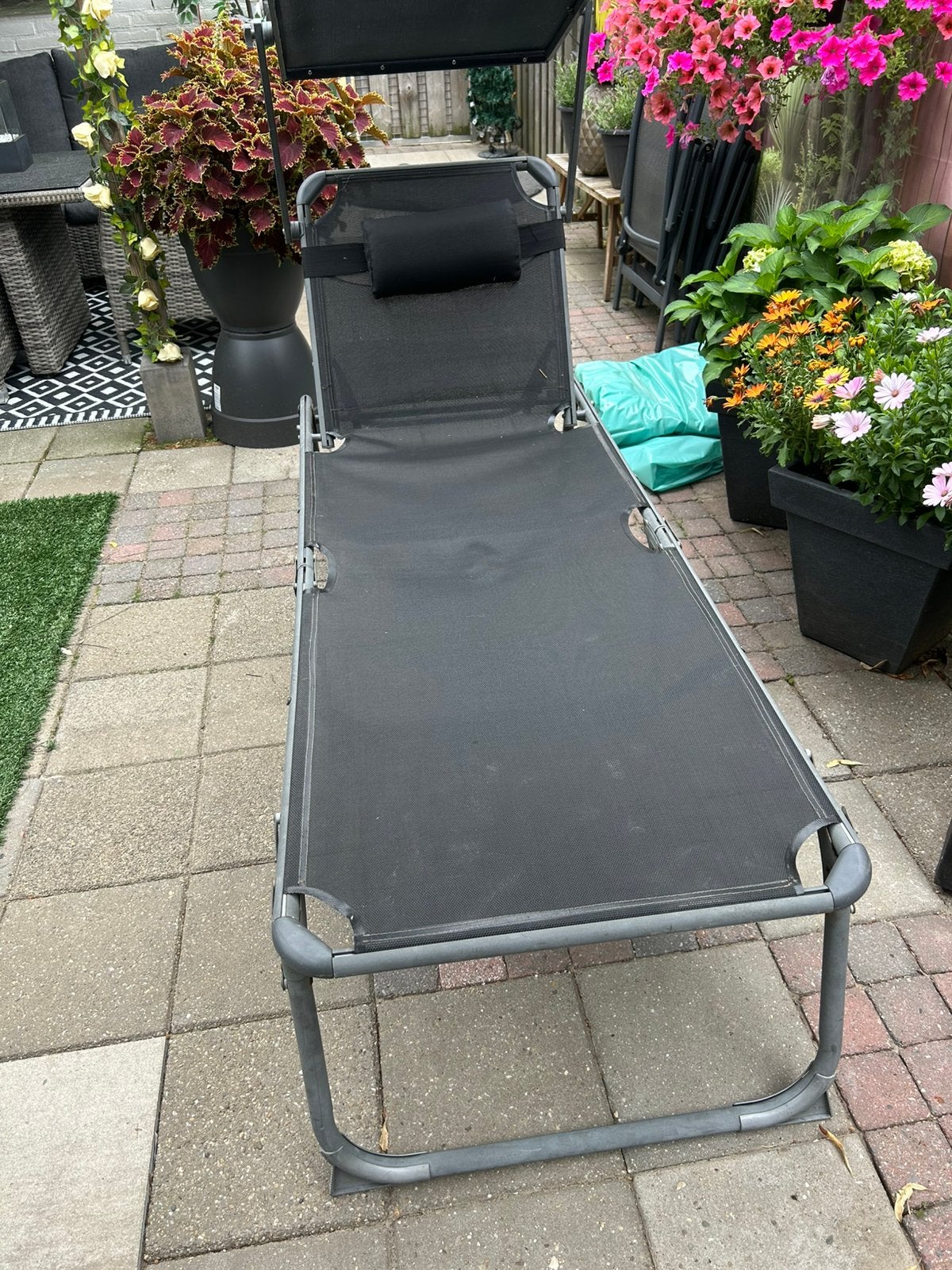 Zonnebed, Ophalen, Gebruikt, Aluminium, Verstelbaar
