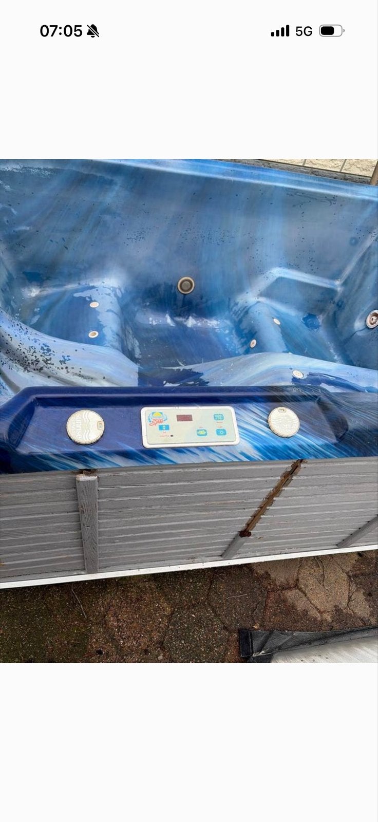 Gebruikte Jacuzzi/Spa - Opknapper met Afdekzeil, Ophalen, Gebruikt, Afdekzeil, Vast