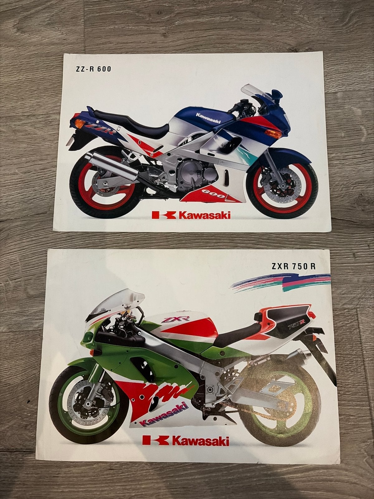 Kawasaki ZZR 600 en ZXR 750 R brochures, Ophalen of Verzenden