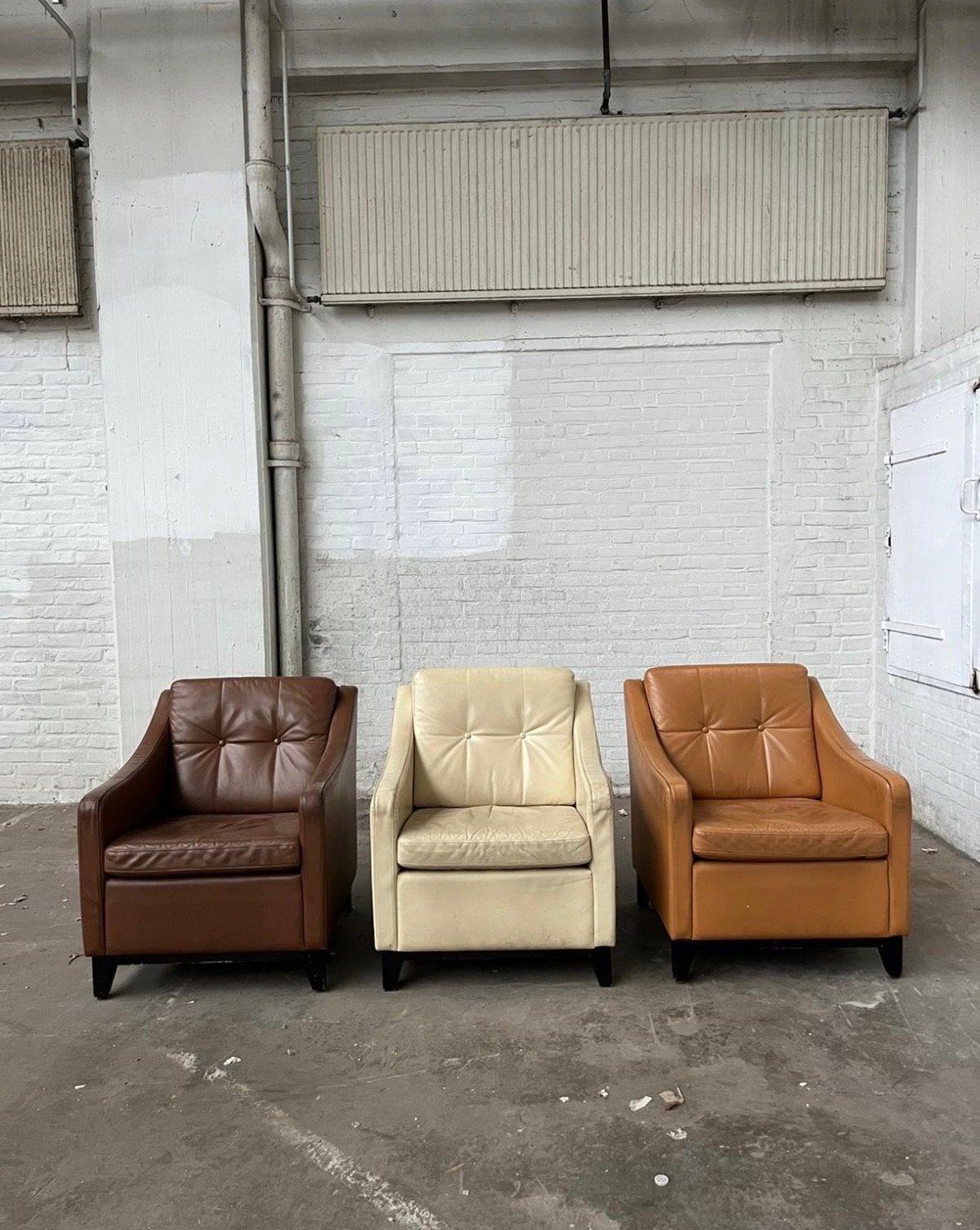 2 Fauteuils - Horeca Kwaliteit - Merk Sateliet, Huis en Inrichting, Ophalen, Gebruikt, Leer, 75 tot 100 cm