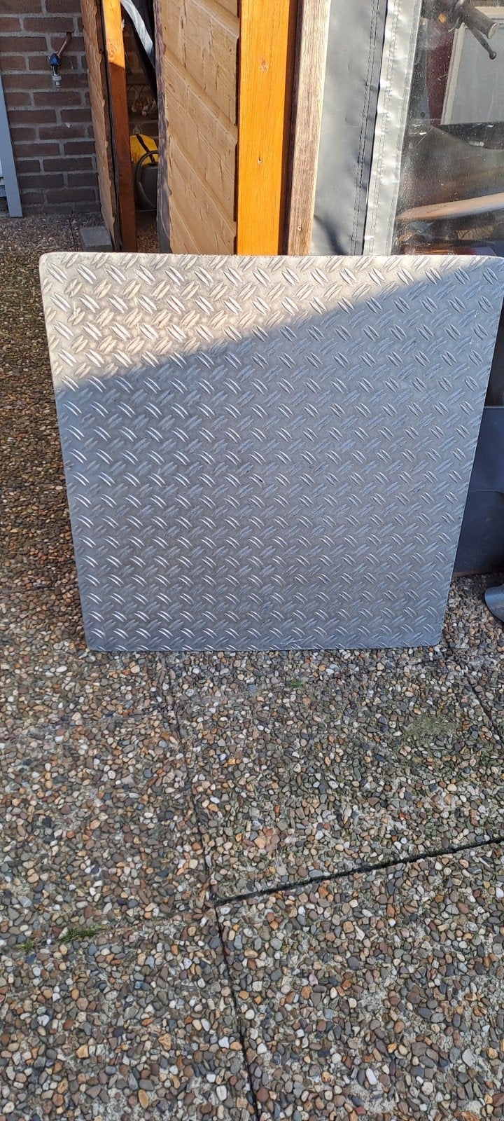 Aluminium traanplaat - Gebruikt, Doe-het-zelf en Verbouw, Metalen, Ophalen of Verzenden, Gebruikt, Aluminium