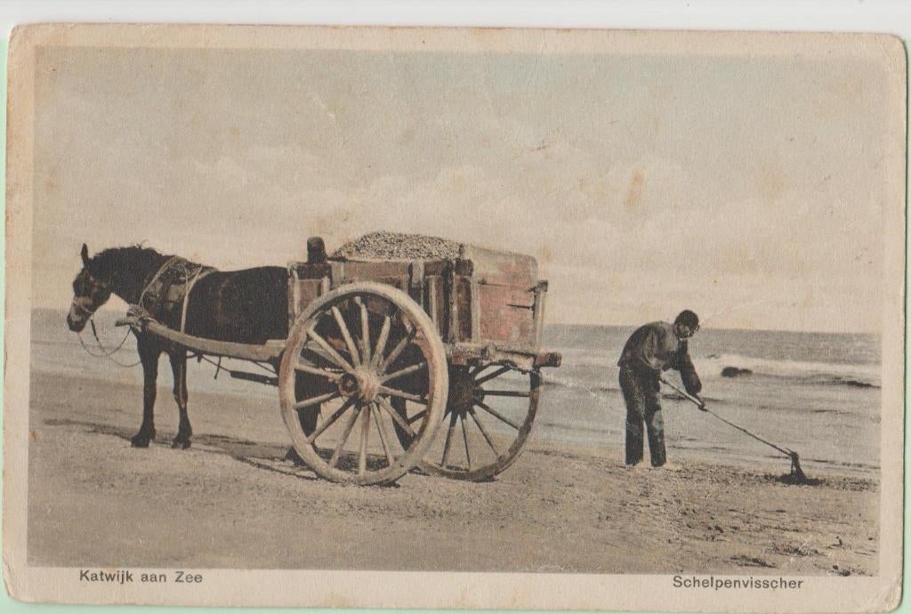 Katwijk aan Zee schelpenvisscher 1931, Verzenden, 1920 tot 1940, Gelopen, Zuid-Holland