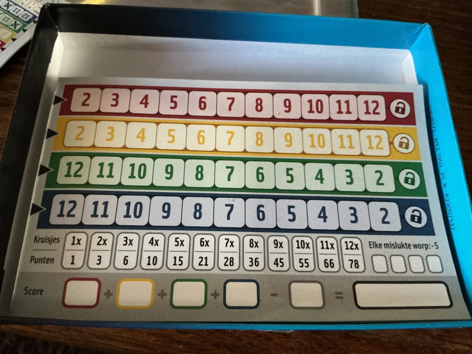 Qwixx dobbelspel - Snel, simpel en spannend!, Een of twee spelers, Ophalen of Verzenden, Gebruikt