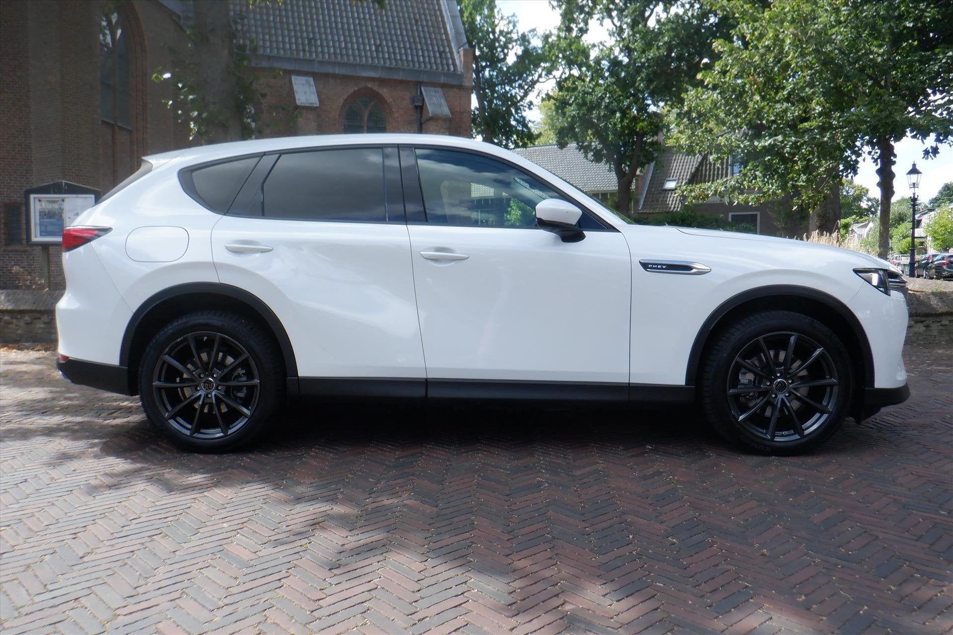 MAZDA Cx-60 2.5 E-Skyactiv PHEV 327pk Aut Exclusive-Line - P, Stof, Gebruikt, 2500 kg, Wit